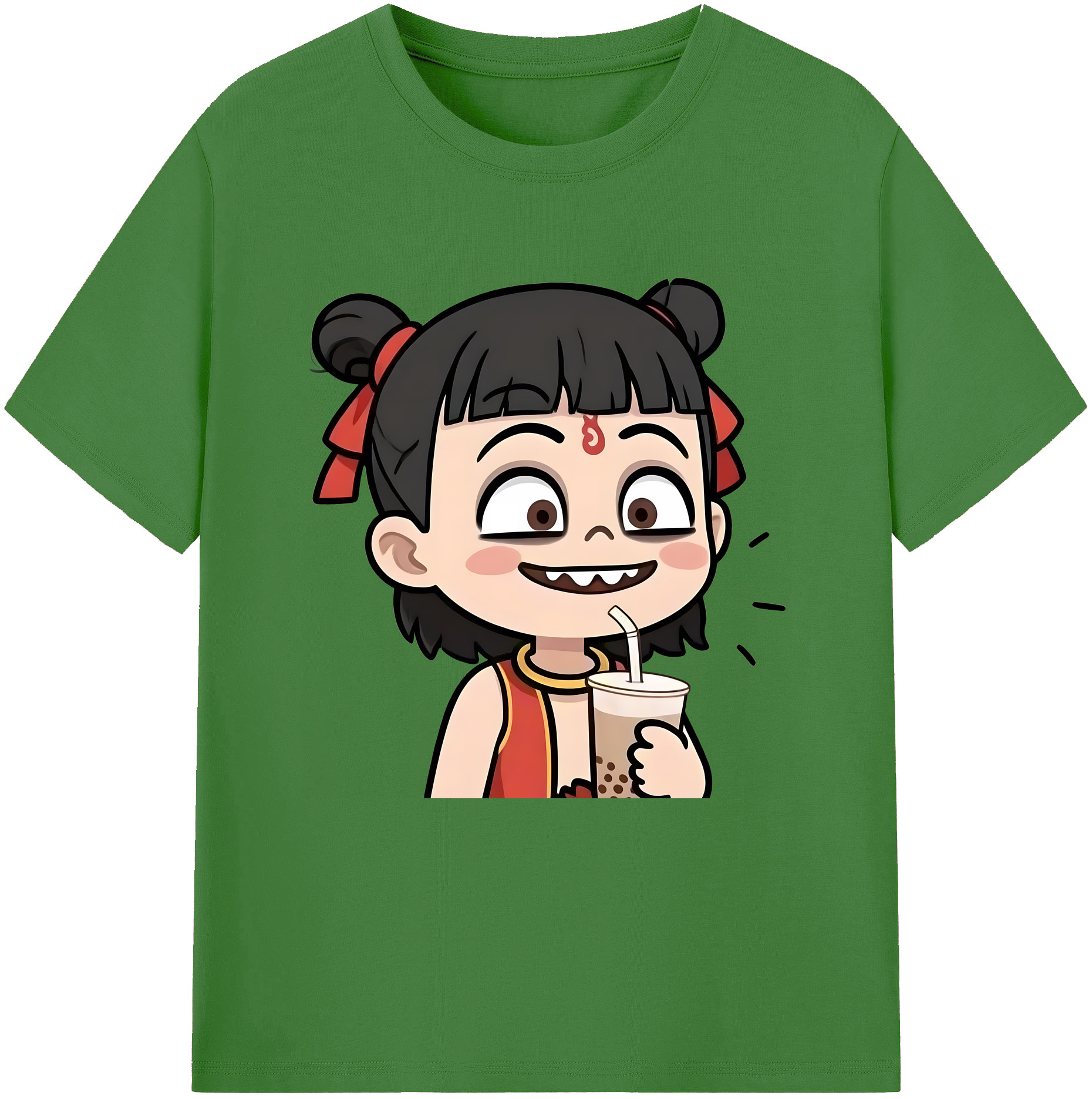 （画像用） Ne Zha 2 ナタ 魔童の大暴れ レディースカジュアルプリントTシャツ（綿100％）